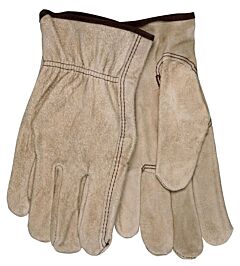 Mcr Safety 3130M Gloves, Regular Grade Shoulder Split Driver, Brown Color, Keystone Thumb, Size Medium, Pack Of 12 Pairs