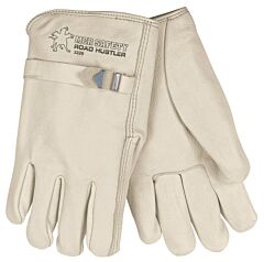 Mcr Safety 3220Xl Gloves, Road Hustler Premium Grade Grain Driver W/Pull Strap, Size X-Large, Pack Of 12 Pairs