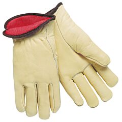 Mcr Safety 3260S Gloves, Premium Grain Cow Driver, Foam Lined, Straight Thumb, Size Small, Pack Of 12 Pairs