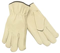 Mcr Safety 3401Xxl Gloves, Industry Grade Pigskin Grain Driver, Keystone Thumb, Size 2X-Large, Pack Of 12 Pairs