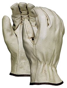 Mcr Safety 3402L Gloves, Economy Cd Grade Grain Pigskin Driver, Straight Thumb, Pack Of 12 Pairs