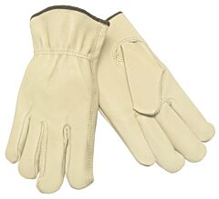 Mcr Safety 3411L Gloves, Premium Grade Grain Pigskin Driver, Keystone Thumb, Size Large, Pack Of 12 Pairs