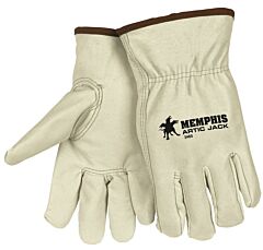 Mcr Safety 3460L Gloves, Artic Jack Premium Grain Pigskin Driver, Thermosock, Keystone Thumb, Size Large, Pack Of 12 Pairs