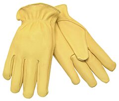Mcr Safety 3500S Gloves, Big Buck Premium Grade Grain Deerskin Driver, Size Small, Pack Of 12 Pairs