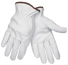 Mcr Safety 3611S Gloves, Premium Grain Goatskin Driver, Keystone Thumb, Size Small, Pack Of 12 Pairs