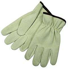 Mcr Safety 3711L Gloves, Beige Driver, Synthetic Grain Pigskin Leather, Keystone Thumb, Pack Of 12 Pairs