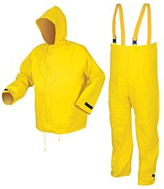 Mcr Safety 3902X3 Hydroblast, .28Mm, Pvc/Nylon/Pvc, Suit, 2 Pc, Yellow, 1/Each