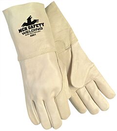 Mcr Safety 4901Xl Gloves, Premium Grain Cowhide Mig/Tig Welder, 4.5 Leather Cuff, Size X-Large, Pack Of 12 Pairs