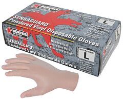 Mcr Safety 5020L Gloves, Sensaguard Vinyl Disposable, Industrial/Food Service Grade, Powdered, Size Large, 1/Case