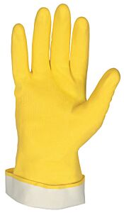 Mcr Safety 5318E Gloves Green Flock Lined Nitrile, 15 Mil, Straight Cuff, Size 8.5, Economy