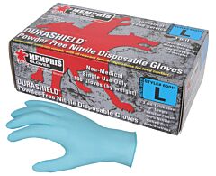 Mcr Safety 60011L "Durashield", Light Weight, Industrial/Food Grade, Powder Free Gloves, Size Large
