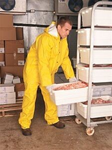 Mcr Safety 6003L Commodore, Pvc/Non-Woven Poly/Nylon, Suit, 3 Pc, Yellow, Size Large