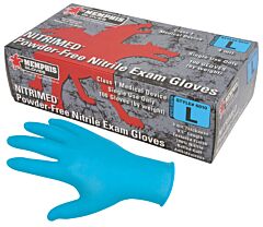 Mcr Safety 6010Xl Gloves, Nitri-Med Blue 4 Mil, Powder Free, Medical Grade, Textured, Size X-Large, 1/Box