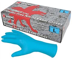 Mcr Safety 6012Xl Gloves, Nitri-Med-Xtra Powder Free, 6-Mil, 12" Length, Medical Grade, Textured, Size X-Large, 1/Box