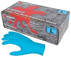 Mcr Safety 6015S Disposable Nitrile Powder Free Gloves, 4 Mil, Industrial/Food Service Grade, Textured, Size Small, 1/Box