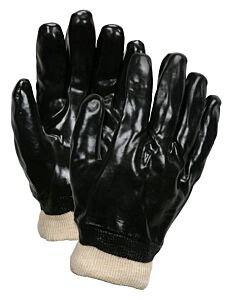 Mcr Safety 6100 Black Pvc, Smooth Finish, Interlock Lnd, Kn