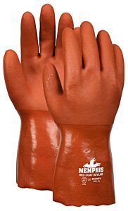 Mcr Safety 6620Kvxl Gloves, Redcoat Seamless Red Pvc, 10" Length, Kevlar/Cotton Plaited Liner, Size X-Large, Pack Of 12 Pairs