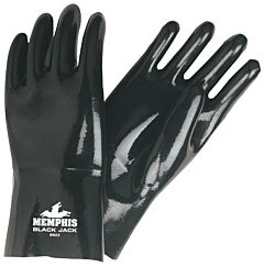 Mcr Safety 6922 Gloves, "Black Jack", Supported Neoprene, 12" Gauntlet