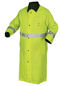 Mcr Safety 7368Crl Luminator, .54Mm, Reversible Coat, Lime/Black, 2" Silver Stripe, Size Large