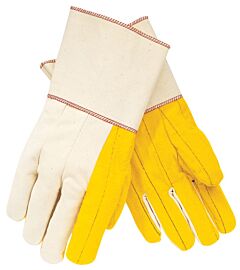 Mcr Safety 8516G Golden Chore Quilted Palm Regular Weight Canvas Back Gauntlet