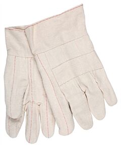Mcr Safety 9128 Gloves, Hot Mill, 100% Cotton, 2 1/2" Band Top, Knuckle Strap, Men'S