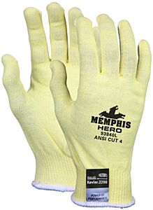 Mcr Safety 93840M Cut Pro Hero, 13 Gauge, Light Weight, Kevlar/Stainless/Spandex, Cut Level A6, Heat 3, Size Medium