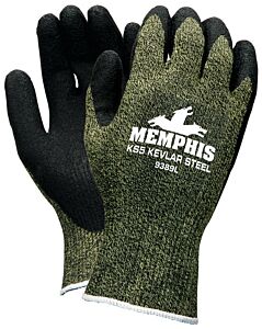 Mcr Safety 9389Xl Ks-5, 13 Gauge Kevlar/Stainless Steel/Nylon, Black Latex Dip Palm/Fingers, Size X-Large