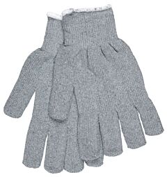 Mcr Safety 9413Km Gloves, Standard Weight, 16 Oz, Knit Wrist, Loop-In, Gray, Size Large, Pack Of 12 Pairs