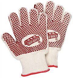 Mcr Safety 9462K "Red Brick" 2 Ply Loop In Terry Nitrile Blocks 2-Sides Ladies