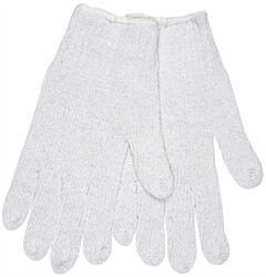 Mcr Safety 9600L Gloves, Regular Weight, Cotton/Polyester, White, 530 Grams /Dz, Size Large, Pack Of 12 Pairs