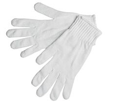 Mcr Safety 9616Lm String Knit Gloves, Regular Weight, 100% Polyester, White, Size Large