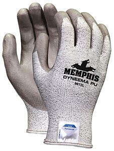 Mcr Safety 9672Dtxl Gloves, "Memphis Diamond Tech 3", 13 Gauge Blue Dyneema Dt Shell, Blue Bi-Polymer Coated Palm/Fingers, 1/Pair