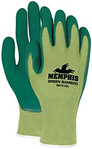 Mcr Safety 96731Gl Gloves, Green 13 Gauge Bamboo Shell With Dark Green Foam Latex, Size Large, Pack Of 12 Pairs