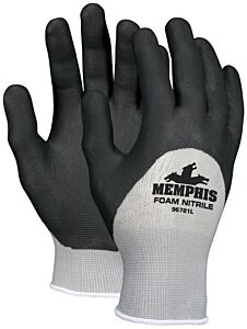 Mcr Safety 96781S Gloves, 13 Gauge Nylon Nitrile Foam 3/4 Dip, Size Small, Pack Of 12 Pairs