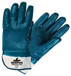 Mcr Safety 9761Rxl Gloves, Predator Supported Nitrile, Rough Fully Coated, Safety Cuff, Size X-Large, Pack Of 12 Pairs