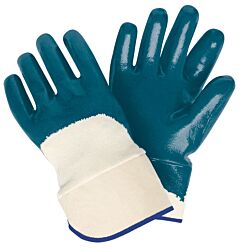 Mcr Safety 97960L Gloves, Dipped Nitrile, Palm Coated, Fleece Lined, Safety Cuff, Pack Of 12 Pairs