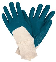 Mcr Safety 97980L Gloves, Light Weight Dipped Nitrile, Palm Coated, Knit Wrist, Pack Of 12 Pairs