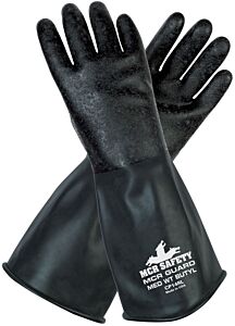Mcr Safety Cp14R 14 Inch Butyl Rubber Gloves. 14 Mil Rough Finish, Size Large