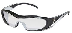 Mcr Safety Hl119Af Safety Glasses, Black Frame, Indoor/Outdoor Clear Mirror Anti-Fog Lens