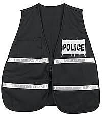 Mcr Safety Icv207 Incident Vest Black W/ White Reflective
