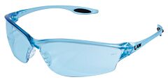 Mcr Safety Lw213 Safety Glasses, Law Plus, Black Temple Inserts, Light Blue Lens