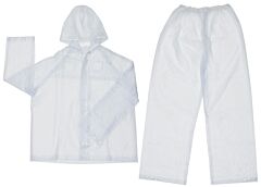 Mcr Safety O722Xl Squall, .20Mm, Single Ply, Pvc, Suit, 2 Piece, Clear