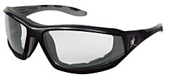 Mcr Safety Rp210Af Safety Goggles, Reaper Black Frame W/ Temples Clear Anti-Fog Lens
