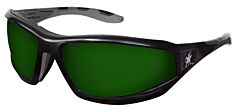Mcr Safety Rp2150 Safety Goggles, Reaper Black Frame W/ Temples Filter 5.0