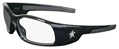Mcr Safety Sr110 Swagger Safety Glasses, Polished Black Frame, Clear Lens