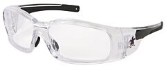 Mcr Safety Sr140Af Swagger Safety Glasses, Clear Frame, Black Tpr Temples, Clear Anti-Fog Lens