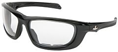 Mcr Safety Ud210Pf Safety Glasses, Uss Defense Foam, Black Frame, Clear Max6