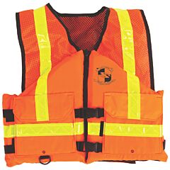 Stearns I424Org-07-Ans Work Zone Gear Flotation Vest, Orange Ansi, Size 3X-Large