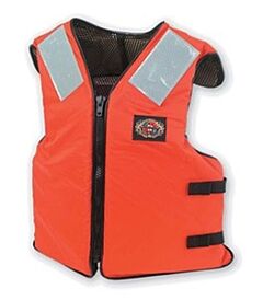 Stearns I460Org-02-000 Work Boat Flotation Vest Nylon Orange Small