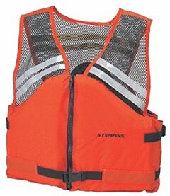 Stearns I624Org-06-000 Deck Hand Flotation Vest Nylon & Mesh, Orange, Size 2X-Large